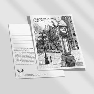 Gastown Steam Clock Postcard