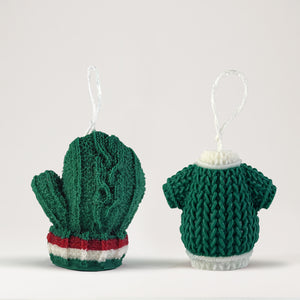 Christmas Sweater/ Mitten Candle Set