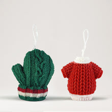 Load image into Gallery viewer, Christmas Sweater/ Mitten Candle Set