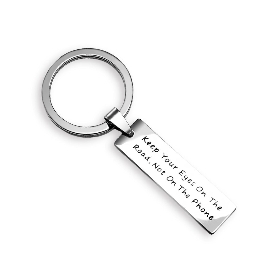 Keep Your Eyes on The Road Stainless Steel Key Chain - KKY10